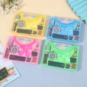Science Box With Plastic Box Includes Fan, Compass, Light, Battery Electric Circuit Motor School Set 12 Pieces