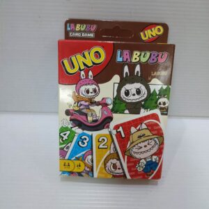 Labubu Uno Kids Card Family card 112 cards Friend gathering playing card games Collectibles Cards tabletop games Labubu is a plush toy and art toy character created by Hong Kong-born artist Kasing Lung.
