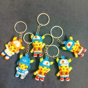 Cute Pokémon Keychains Pikachu Party Mode keychains and keyring for keys, bags