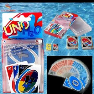 Uno H20 Plastic Cards Waterproof Transparent Big Size - Family & Friends Card Playing Game