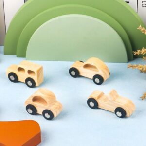 Wooden Mini Car Model High Imitation Intellectual Development - DIY Wooden Car Model Toy for Children - 3 Unique Designs for Boys and Girls - 1 Model Randomly Sent